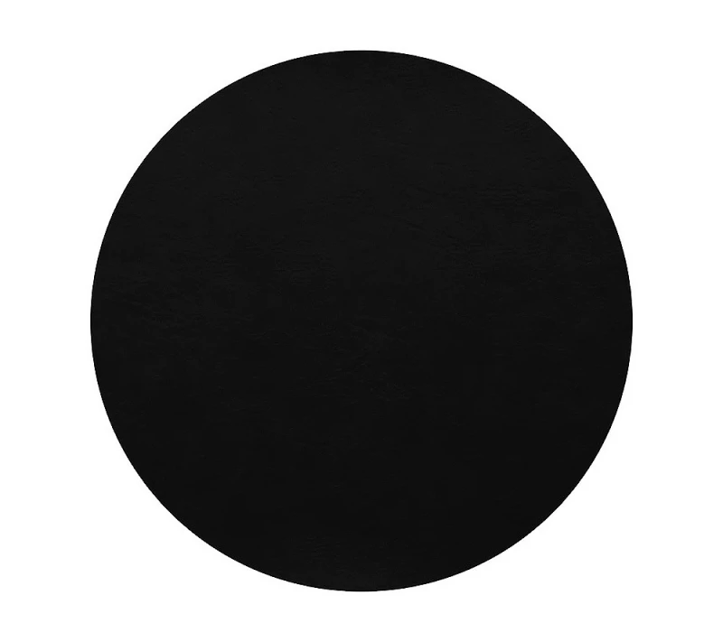 ASA Selection Tischset Rund Schwarz Country Leder-Optik Platzset