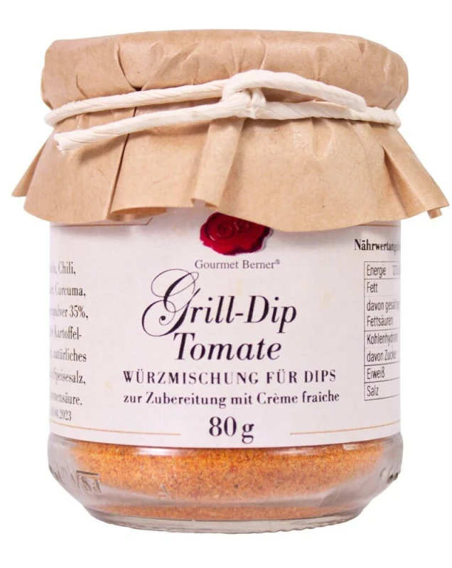 Gourmet Berner Grill-Dip Tomate Gewürzmischung für Créme Fraîche 80g