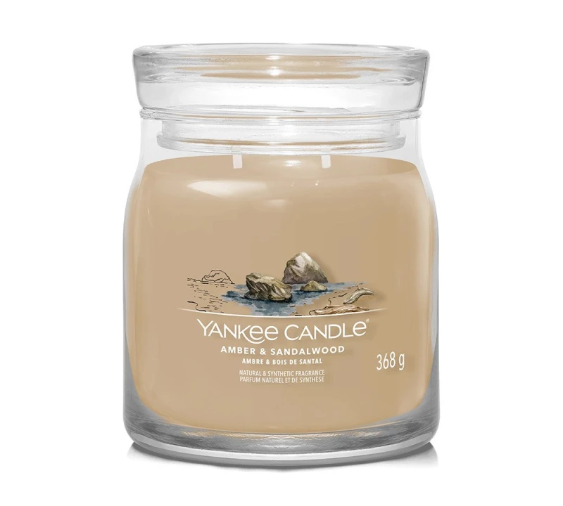 Yankee Candle Duftkerze Signature Amber & Sandalwood 368 g