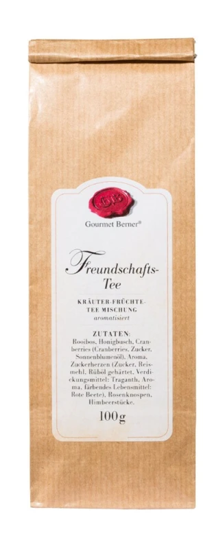 Gourmet Berner Freundschafts-Tee Früchtetee Cranberry Himbeer Geschmack 100 g