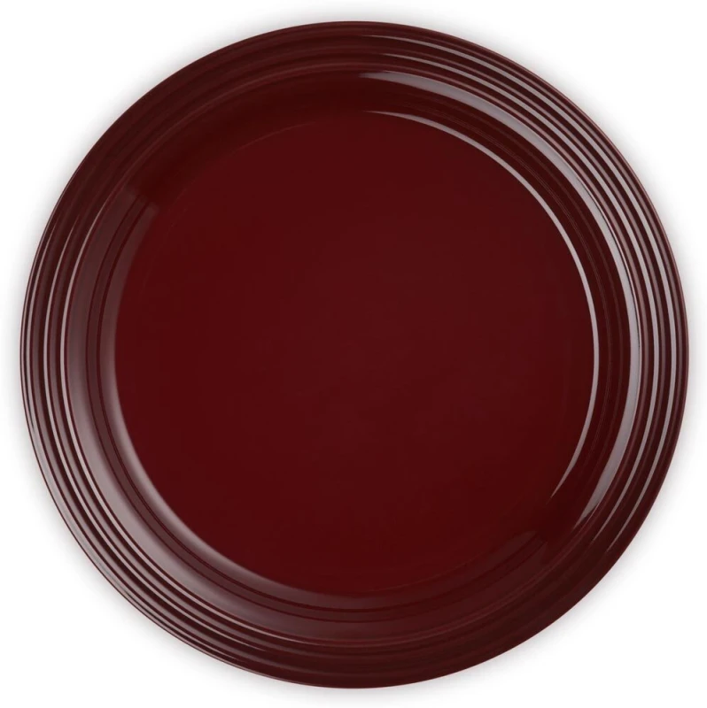 Le Creuset Speiseteller Steinzeug Garnet (Rhone) Bordeaux-Rot 27cm