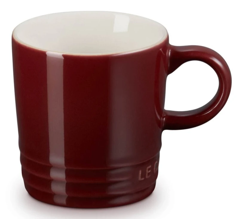 Le Creuset Tasse Becher Steinzeug Garnet (Rhone) Bordeaux-Rot 100 ml