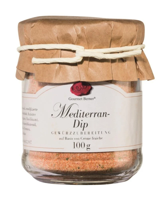 Gourmet Berner Mediterran-Dip Gewürzmischung für Créme Fraîche 100g