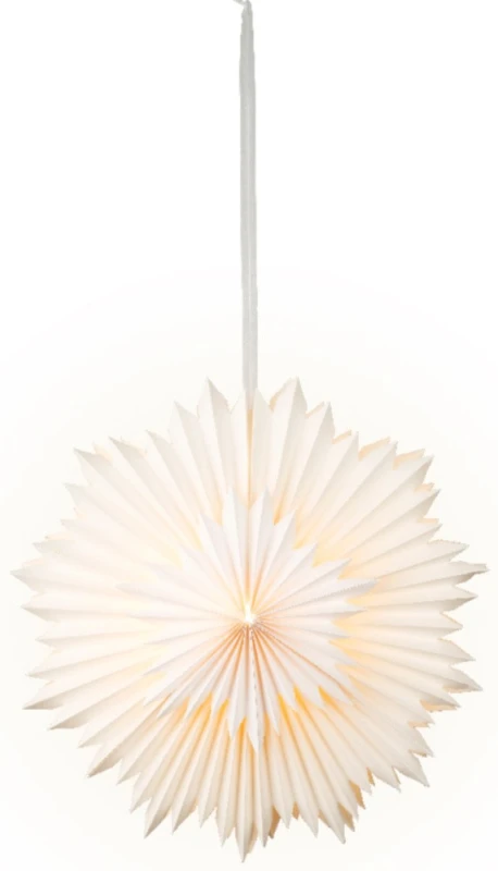 LED Weihnachtsstern 3D Leuchtstern Indoor Beleuchtet Warmweiß Papier mit Timer 60 cm