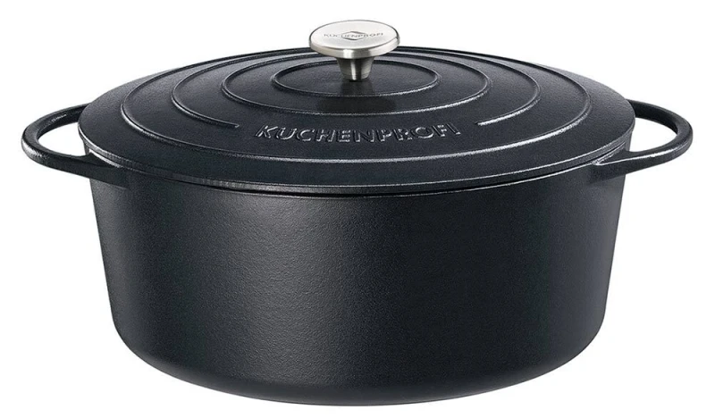 Küchenprofi Bratentopf Oval PROVENCE Schwarz Bräter Classic Black 33 cm