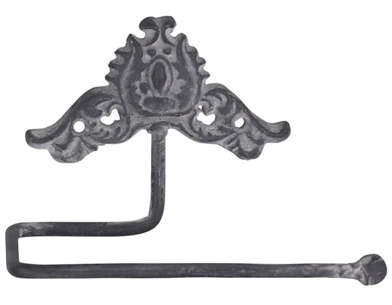 Chic Antique Toilettenpapierhalter Barock Eisen Antik-Stil Shabby Grau