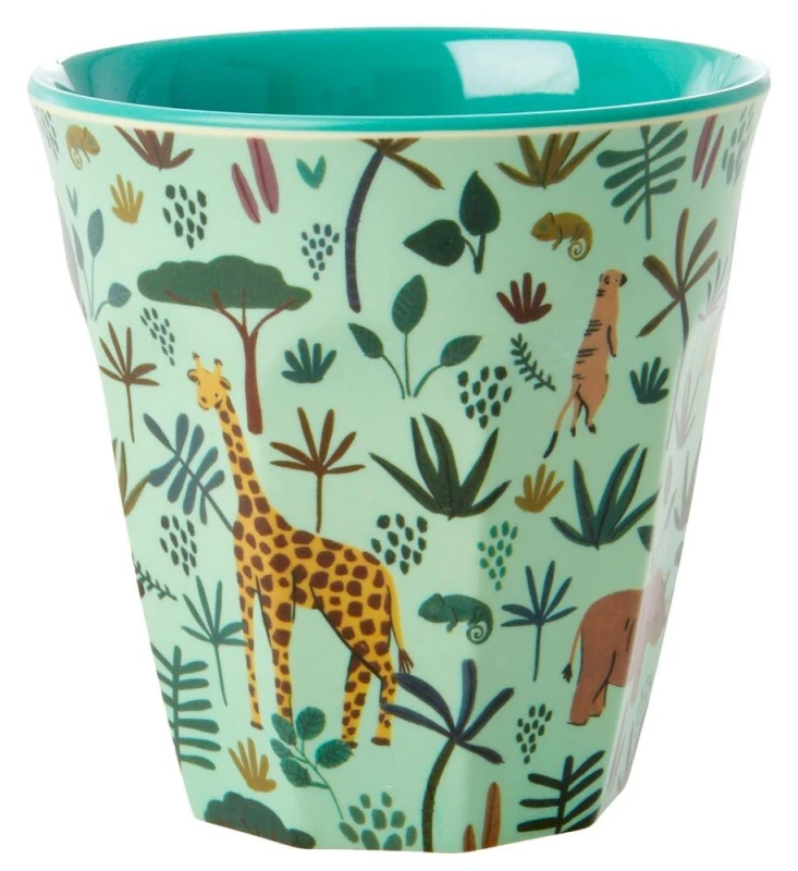 Rice Melamin Becher Jungle Print Dschungel Grün Medium