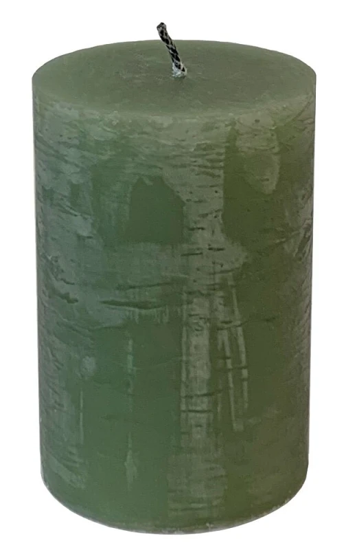 Outdoor Kerze Salbei Grün Dicker Docht Rustic Stumpenkerze Premium 10 x 15 cm
