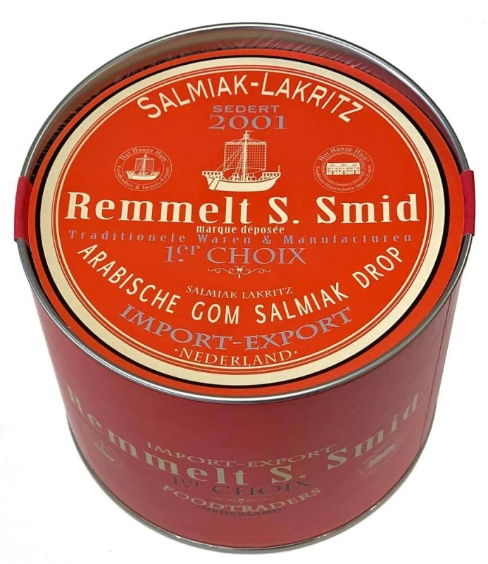 Remmelt S. Smid Salmiak Lakritz Gummi Arabicum Pastillen Vorratsdose 450 g