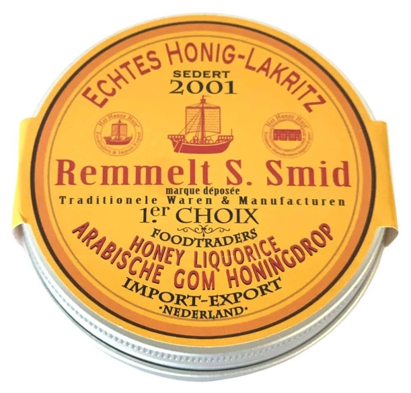 Remmelt S. Smid Honig Lakritz Pastillen in Dose - 90 g