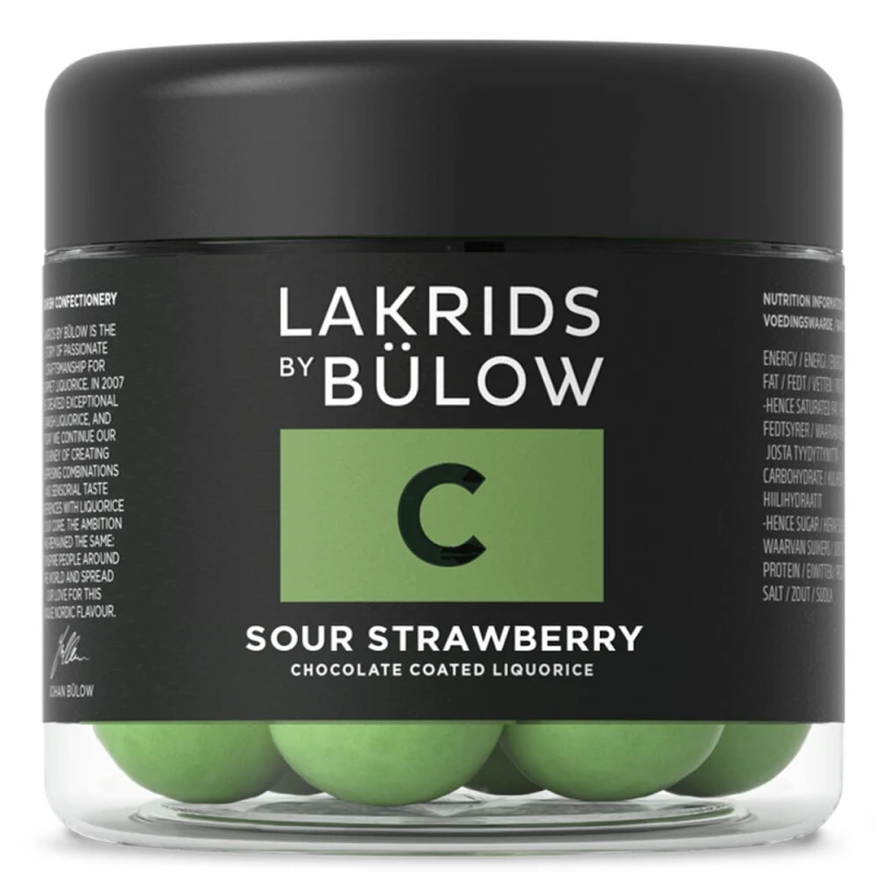 Lakrids by Bülow - C - Sour Strawberry - Schokoladen-Lakritz Small 125 g