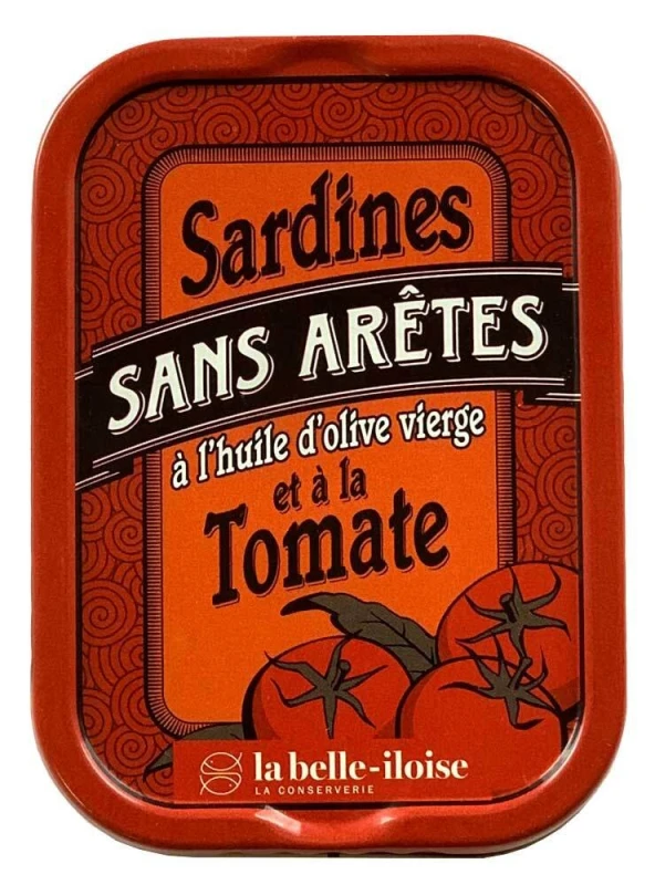 la belle-iloise Sardinen ohne Gräten mit Olivenöl und Tomate - Dose 115 g