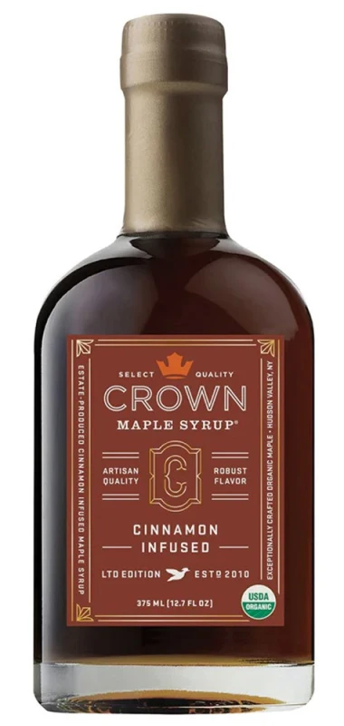 Crown Maple Syrup Cinnamon Infused BIO Ahornsirup mit Zimtstange 375 ml