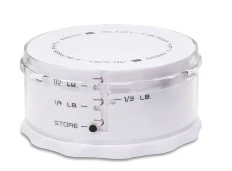 Adjust-A-Burger Burgerpresse Verstellbar für 1/4 lb , 1/3 lb , 1/2 lb Patties