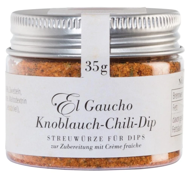 Gourmet Berner El Gaucho Knoblauch-Chili-Dip Gewürzmischung 35 g
