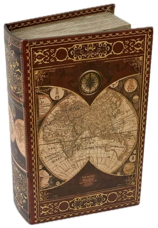 Hohles Buch mit Geheimfach Buchversteck Atlas Antik-Stil 27 cm