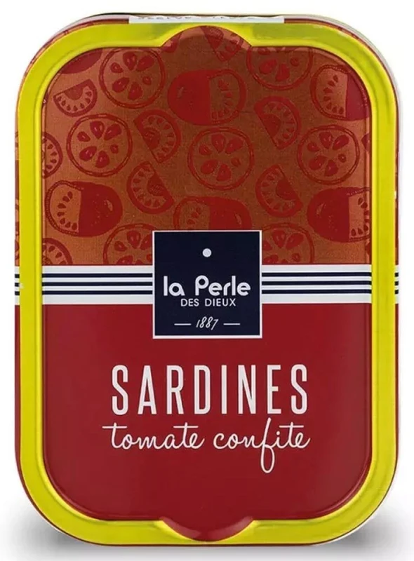 La Perle des Dieux Sardinen mit kandierter Tomate - Tomate Confite - Dose 115 g