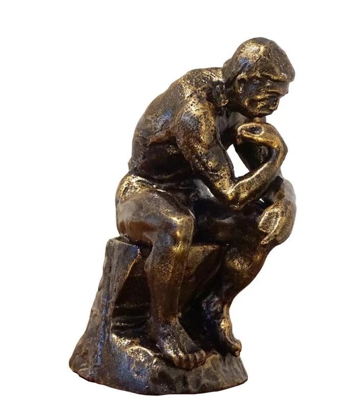 Edle Skulptur - Der Denker - Figur nach Auguste Rodin Eisen Replik 26cm
