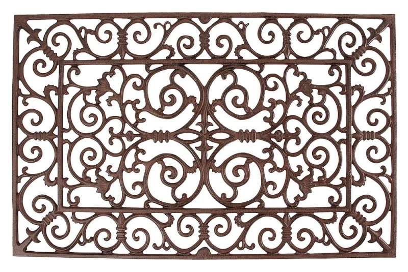 Rustikaler Fussabtreter Fussmatte Eisen Jugendstil 71,5x46cm