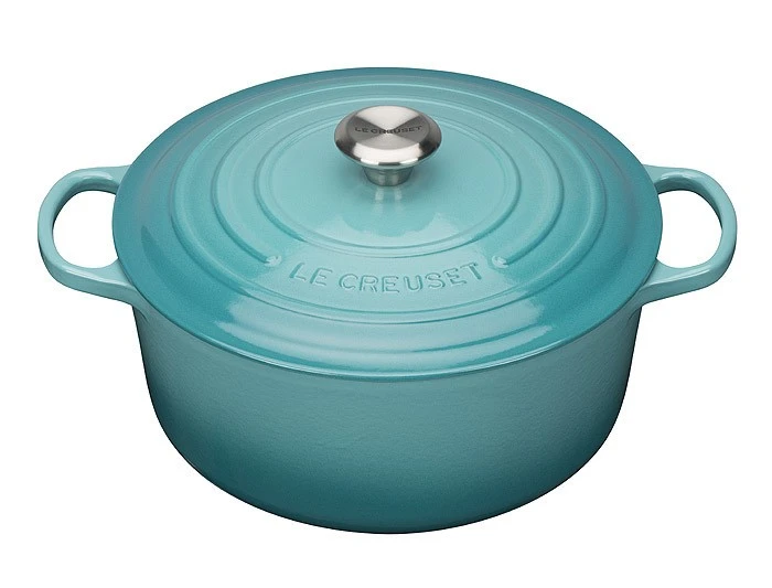 Le Creuset Bräter Signature Rund Gusseisen Karibik 22cm