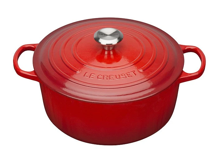 Le Creuset Bräter Signature Rund Gusseisen Kirschrot 24cm