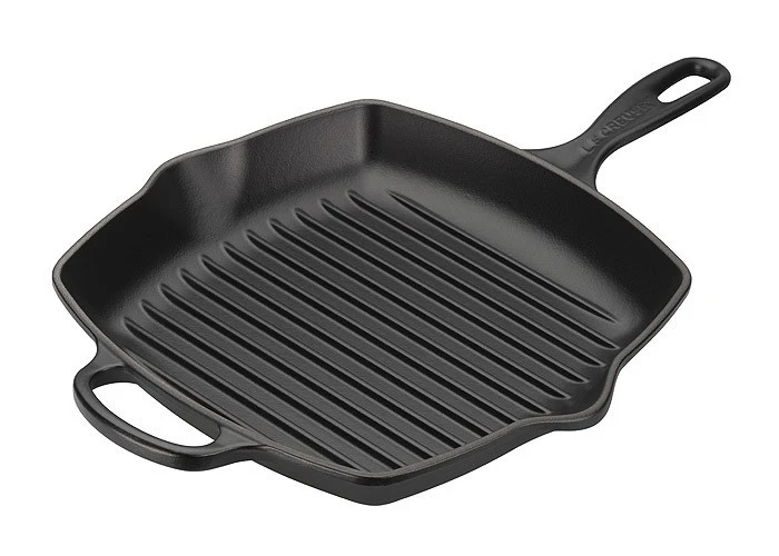 Le Creuset Grillpfanne Quadratisch Signature Gusseisen Schwarz 26cm