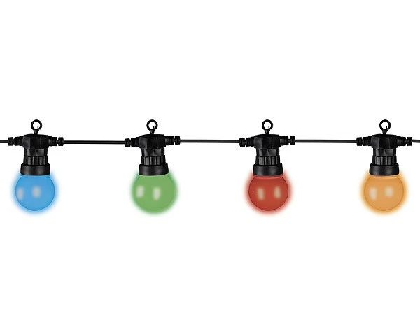 Bunte LED Partylichterkette Erweiterungs-Set zu 490152 20 LEDs 9,5m