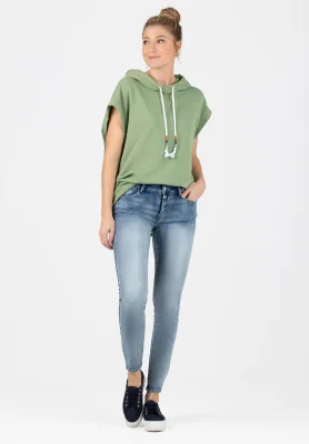 Timezone Damenjeans Tight Sanya aqua blue wash