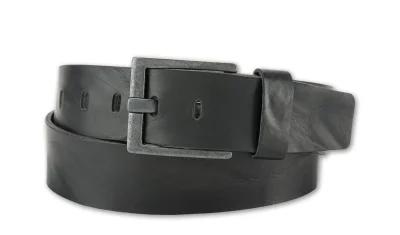 Bernd Götz 4,5 cm Walkledergürtel geprägt Schwarz