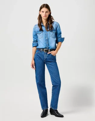 Wrangler Damen Jeans 13MWZ Bootcut stonewashed