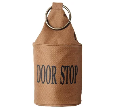 Türstopper DOOR STOP Sack Braun mit Ring Vintage Türfeststeller