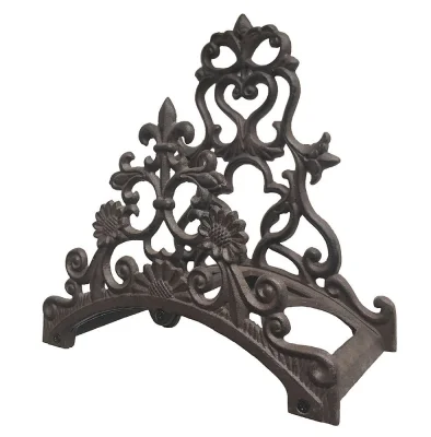 Gartenschlauchhalter Wand-Schlauchhalter Lilie Gusseisen Wandmontage Antik-Stil