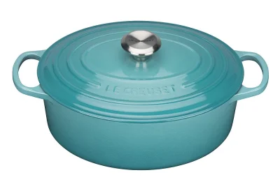 Le Creuset Bräter Signature Oval Gusseisen Karibik 29cm