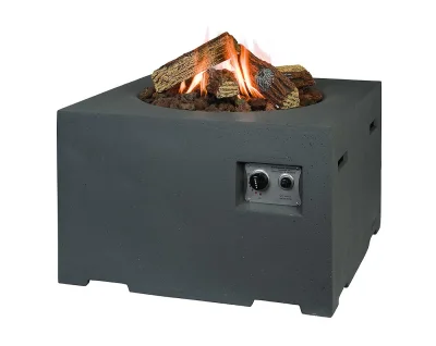 Happy Cocooning Feuertisch quadratisch grau 760 x 760 mm