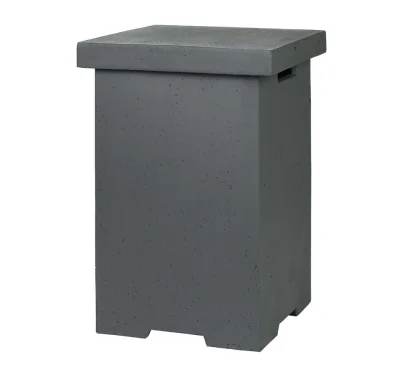 Happy Cocooning Beistelltisch für Gasflasche grau 410 x 410 x 620 mm