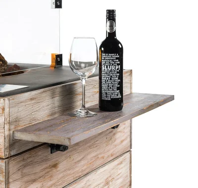 Happy Cocooning Seitentische NICE & NASTY Teak Ablage für Feuertisch 2 Stück