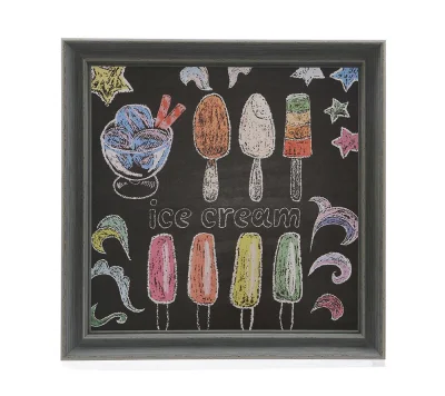 Wandbild Ice Cream Leinwandbild Eis Kunstdruck Schwarz 40x40cm