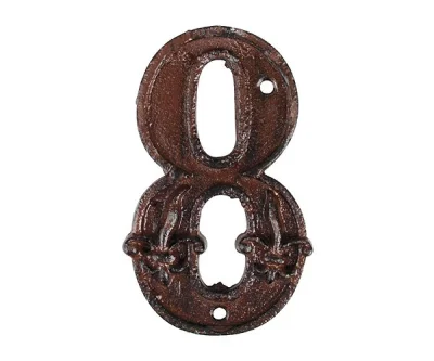 Hausnummer Zahl 8 Acht Antik-Stil Gusseisen H12cm