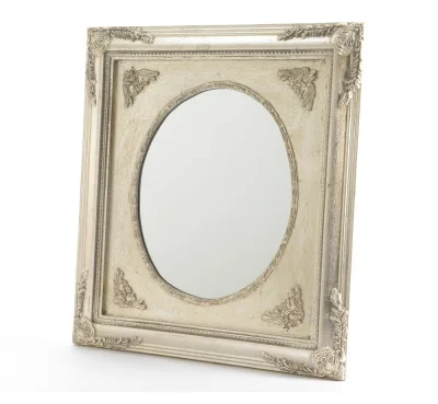 Wandspiegel Barock Spiegel Silber Champagner für Kommode Flur 40x35cm