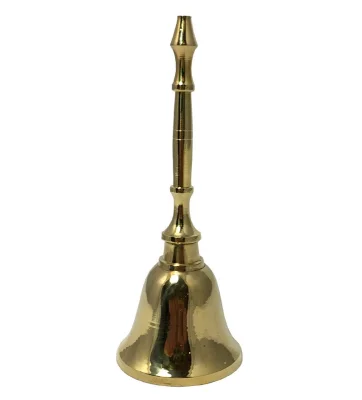 Handglocke Messing Klein Tischglocke Nikolaus Weihnachten Christkind Gold 13cm