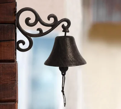 Türglocke Glocke Gusseisen Landhausstil Nostalgie Antik-Stil Braun