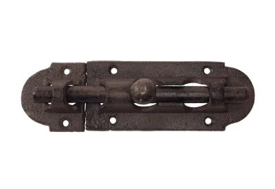 Rustikaler Türriegel Schlossriegel Schieberiegel Gusseisen Antik-Braun 19,5cm