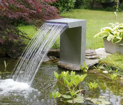 Ubbink STRAIGHT Wasserfall Element Edelstahl 54x30x42cm