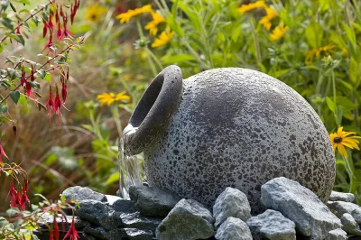 Ubbink AcquaArte Orange Amphore Antik-Look Gartenbrunnen Set Springbrunnen