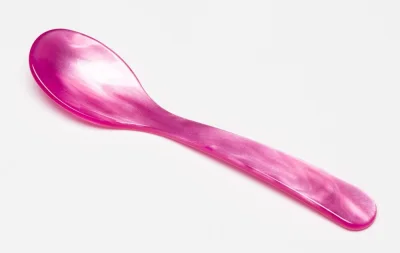 G.F. Heim Söhne Eierlöffel Acrylglas Perlmutt Optik Pink
