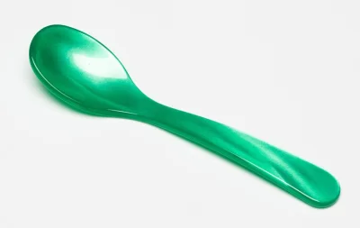 G.F. Heim Söhne Eierlöffel Acrylglas Perlmutt Optik Grün