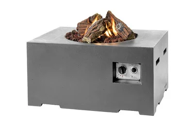 Happy Cocooning Feuertisch rechteckig grau 800 x 600 x 400 mm