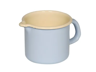 Riess Schnabeltopf Emaille Topf Pastell Blau 9cm