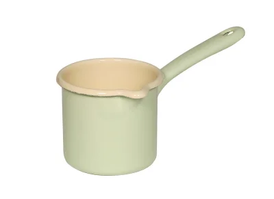 Riess Schnabeltopf mit Stiel Emaille Topf Pastell Nilgrün 10cm