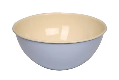 Riess Obst und Salatschüssel Emaille Pastell Blau 30cm
